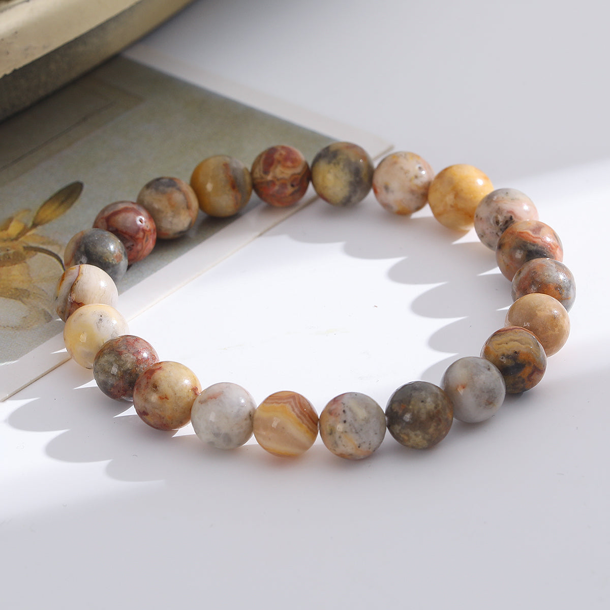 1pc/8mm Natural Crystal Beaded Bracelet Series