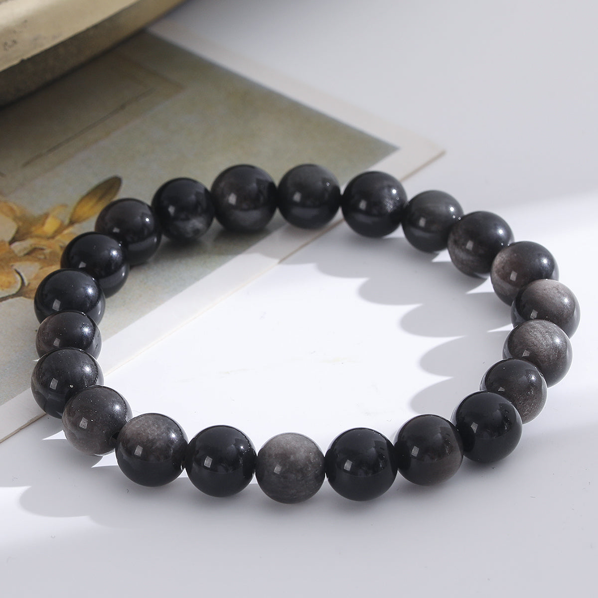 1pc/8mm Natural Crystal Beaded Bracelet Series