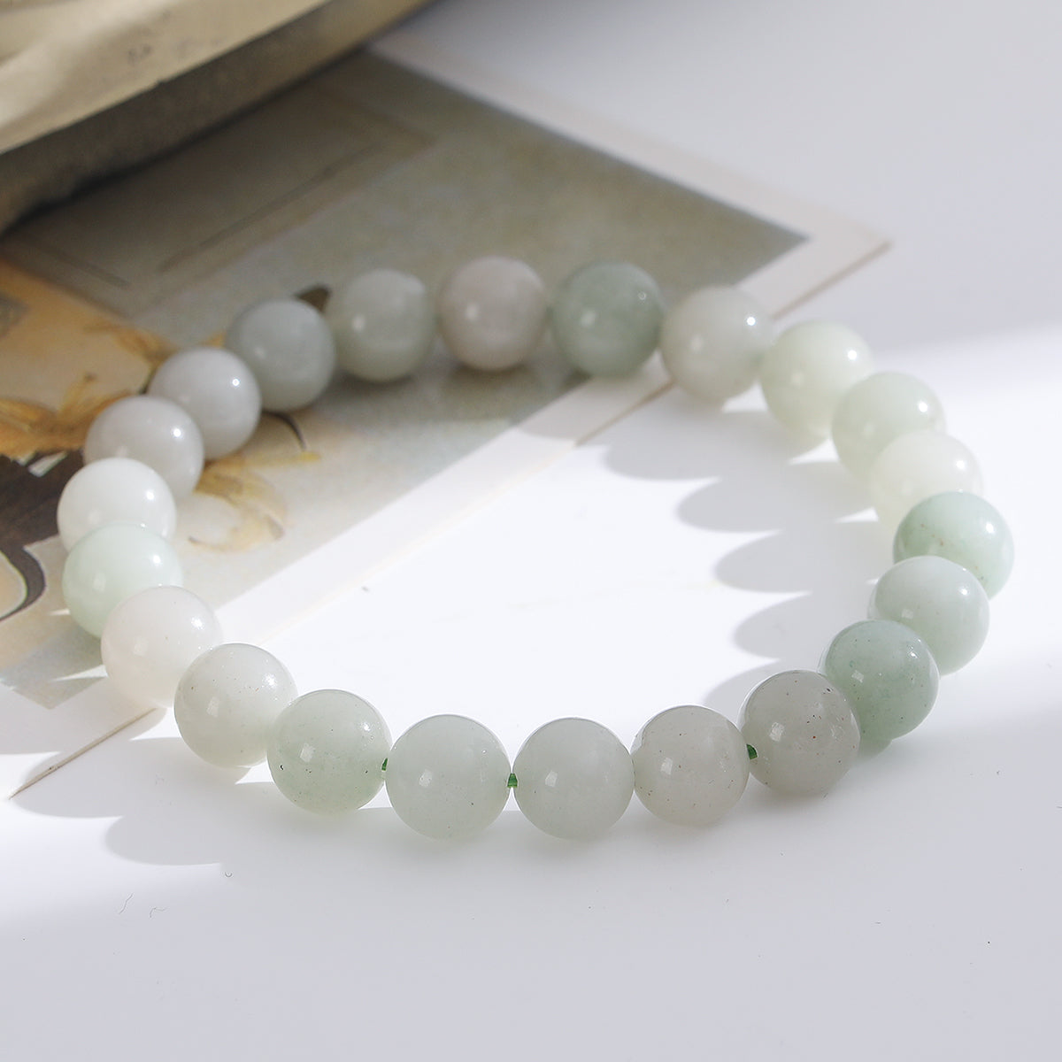 1pc/8mm Natural Crystal Beaded Bracelet Series