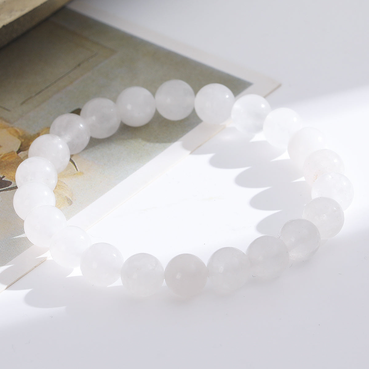 1pc/8mm Natural Crystal Beaded Bracelet Series