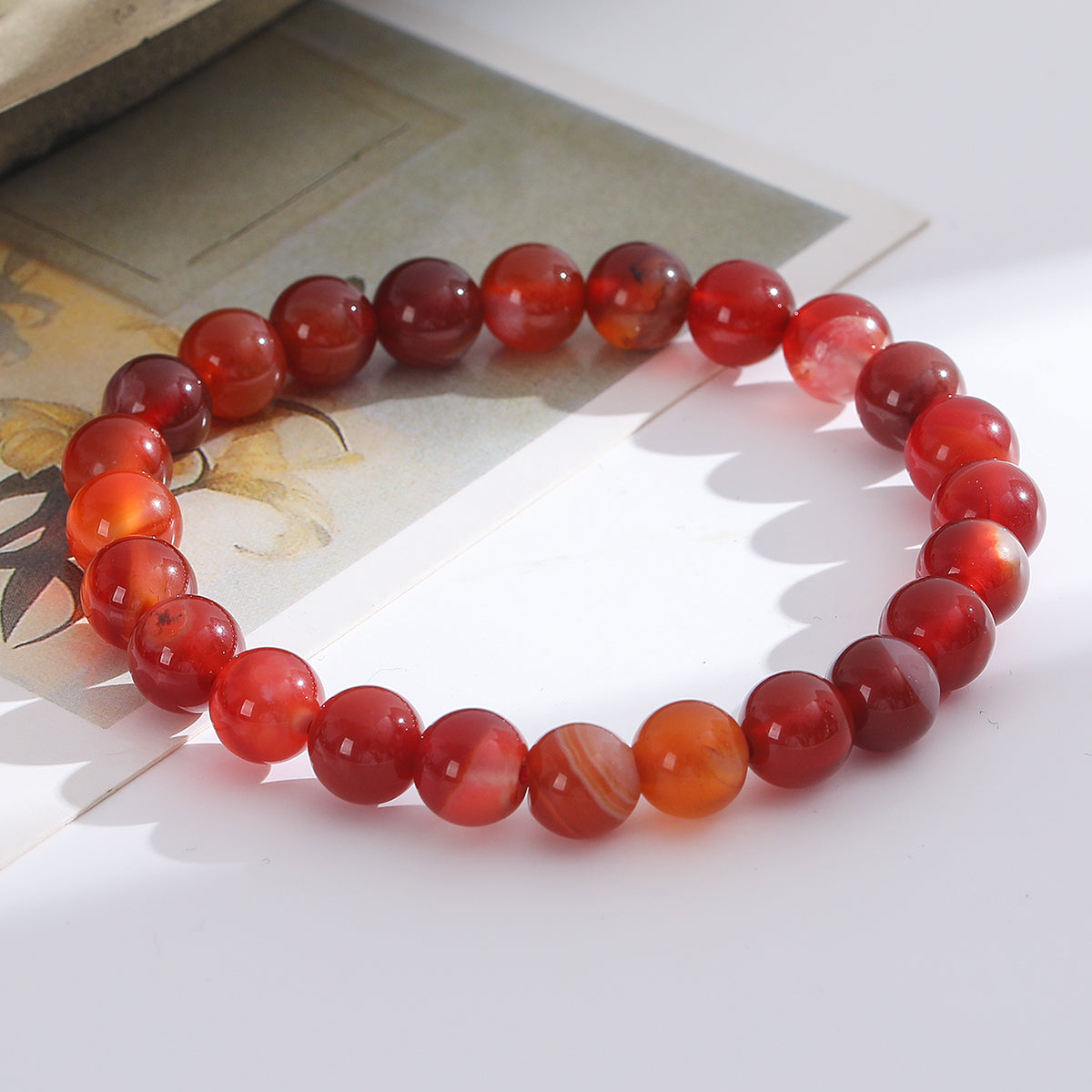 1pc/8mm Natural Crystal Beaded Bracelet Series