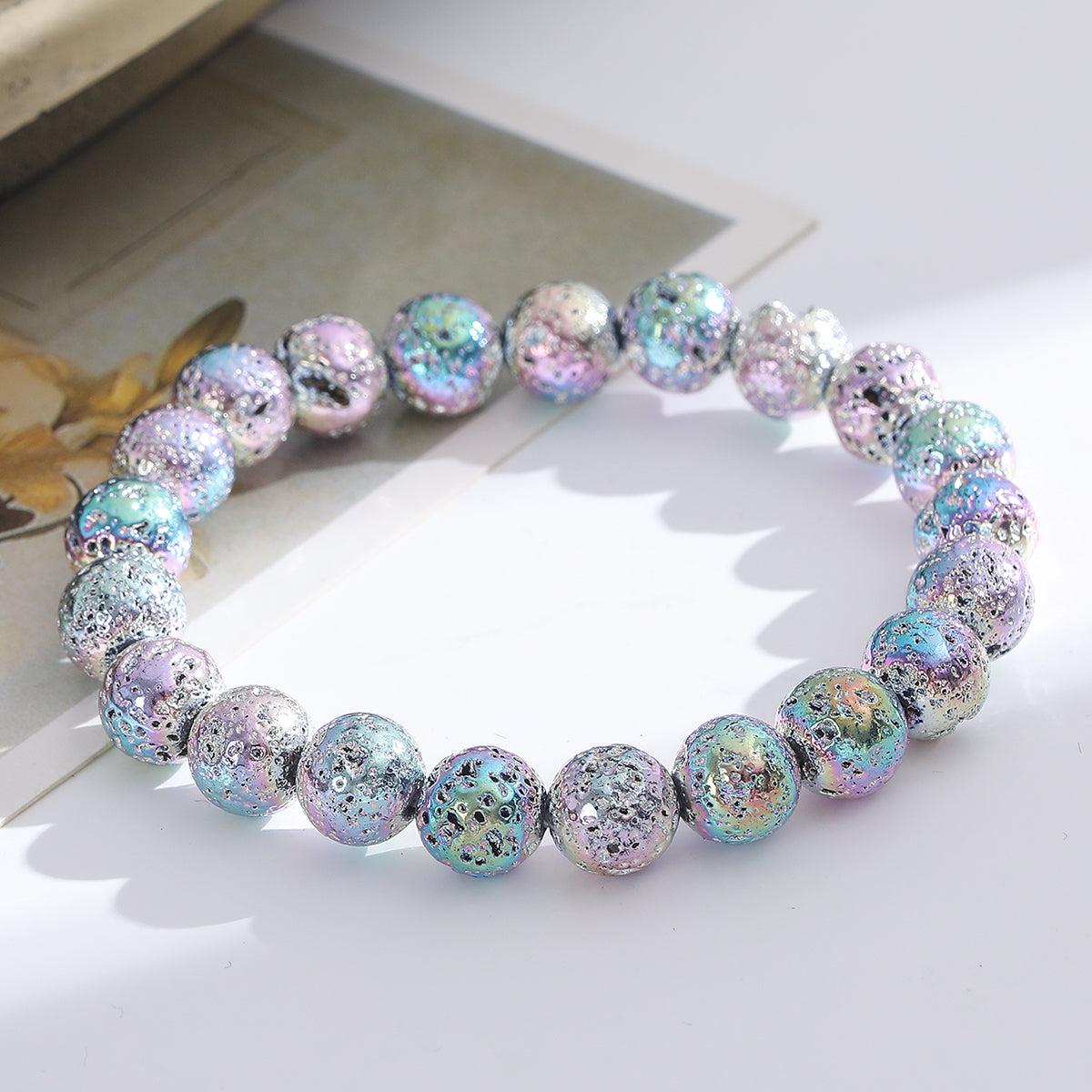 1pc/8mm Natural Crystal Beaded Bracelet Series