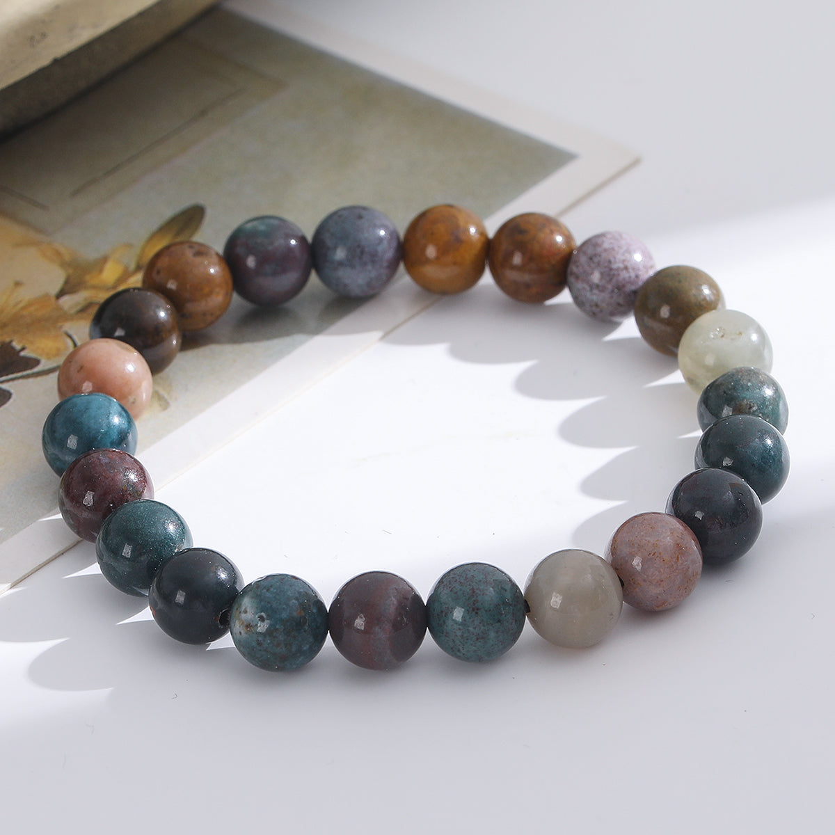1pc/8mm Natural Crystal Beaded Bracelet Series