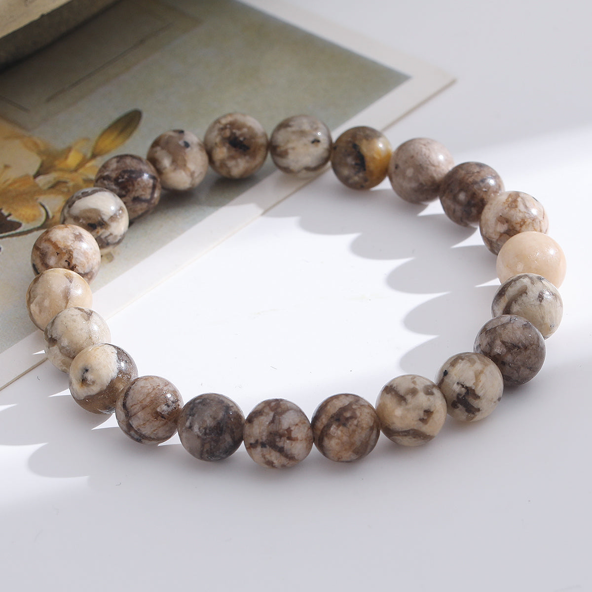 1pc/8mm Natural Crystal Beaded Bracelet Series
