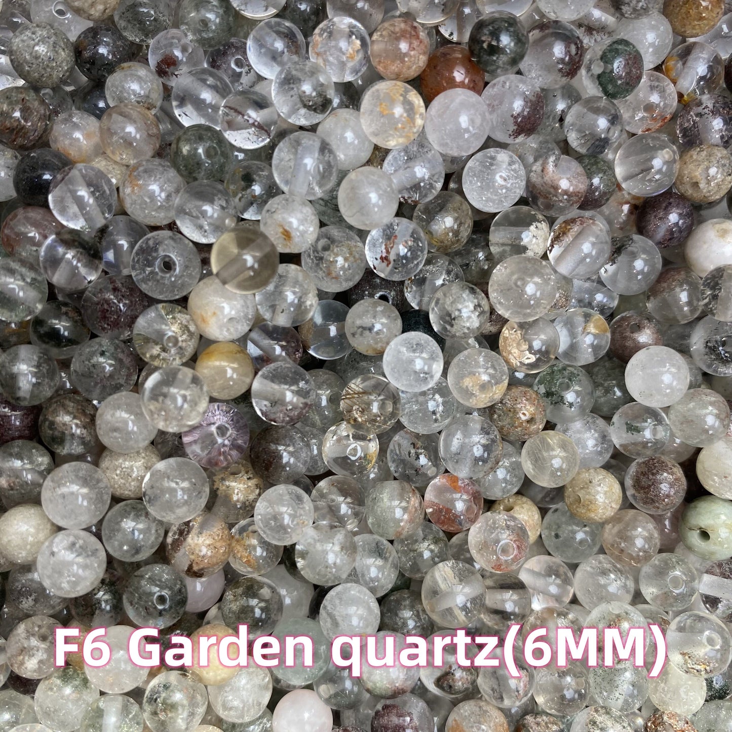 【1 Set=3 strands】Crystal 6MM Beads DIY Bag F Group 【Every order will go with the free needle(Random pick),string(Random pick)】