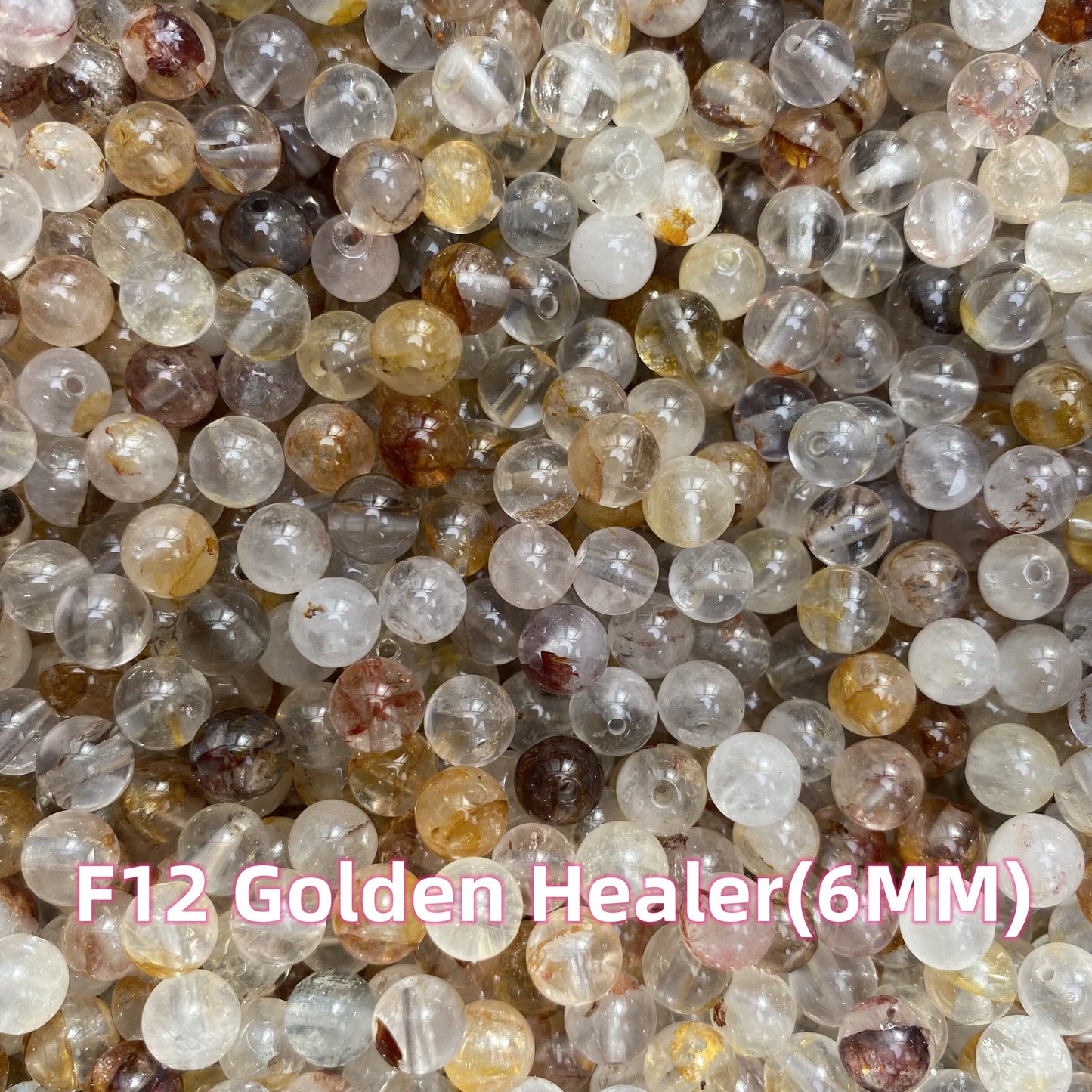 【1 Set=3 strands】Crystal 6MM Beads DIY Bag F Group 【Every order will go with the free needle(Random pick),string(Random pick)】