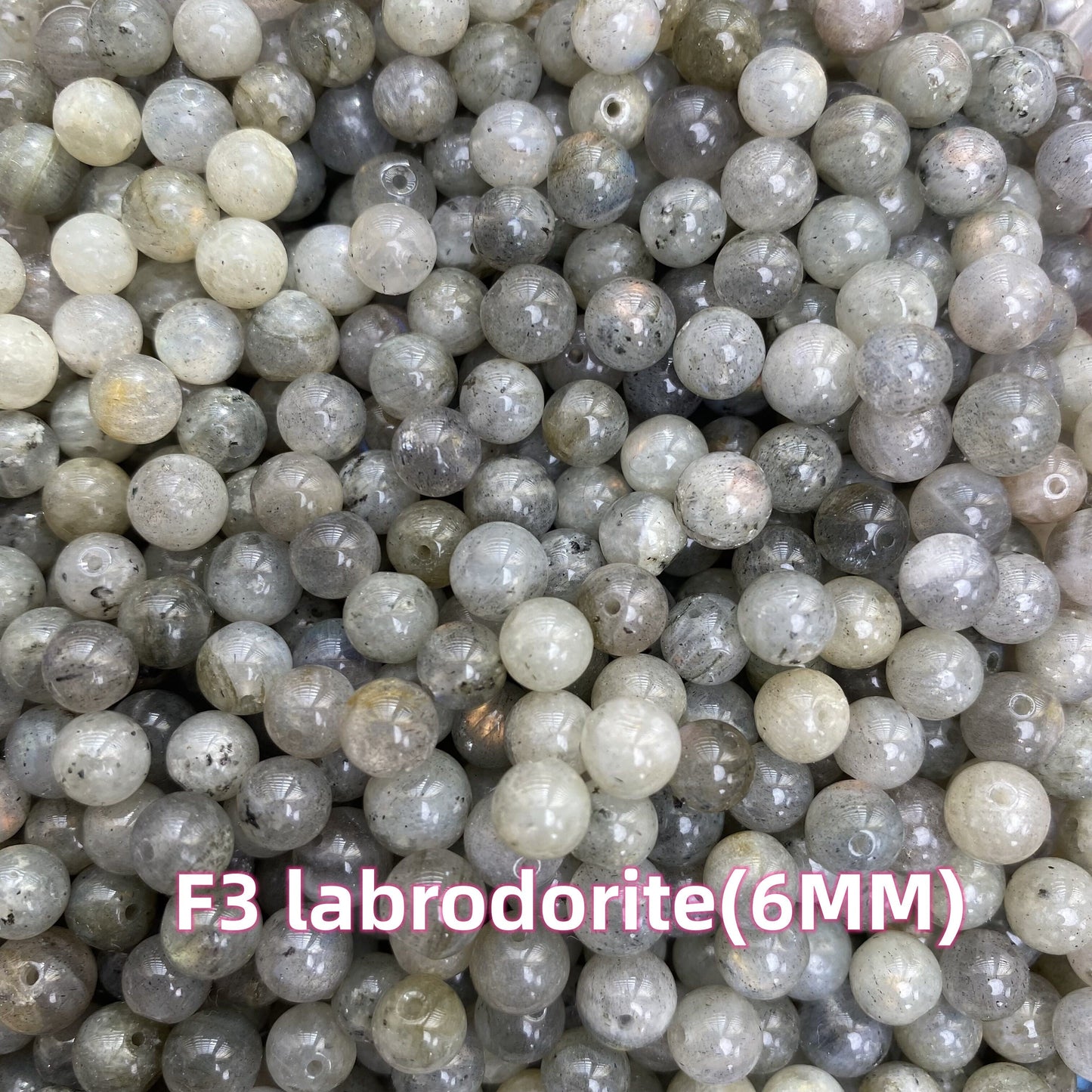 【1 Set=3 strands】Crystal 6MM Beads DIY Bag F Group 【Every order will go with the free needle(Random pick),string(Random pick)】