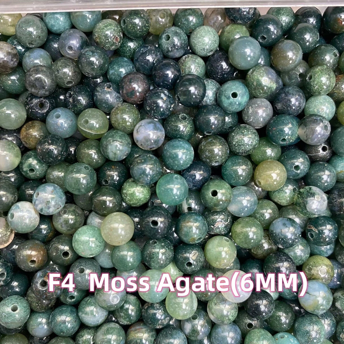 【1 Set=3 strands】Crystal 6MM Beads DIY Bag F Group 【Every order will go with the free needle(Random pick),string(Random pick)】