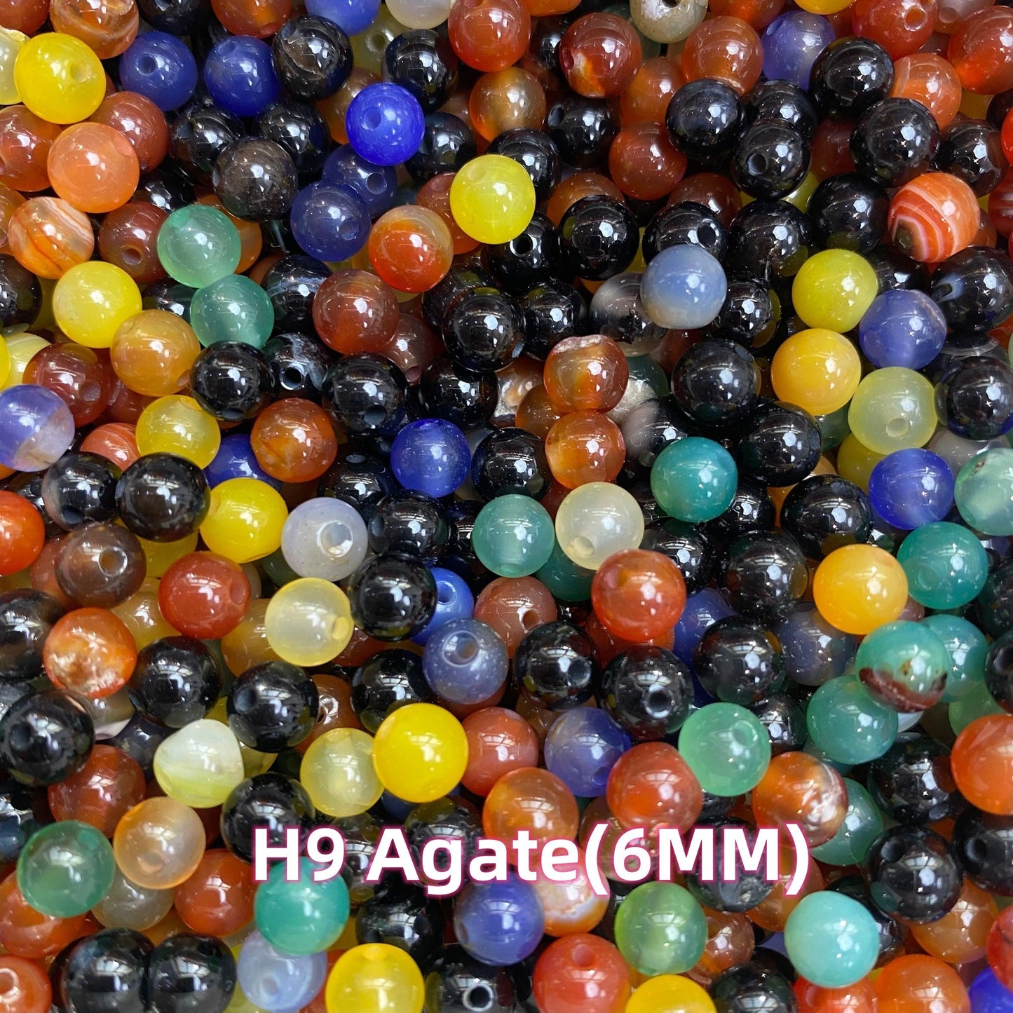 【6 Strands≈12 Bracelets】Crystal 6MM Beads DIY Bag H Group 【Every order will go with the free needle(Random pick),string(Random pick)】