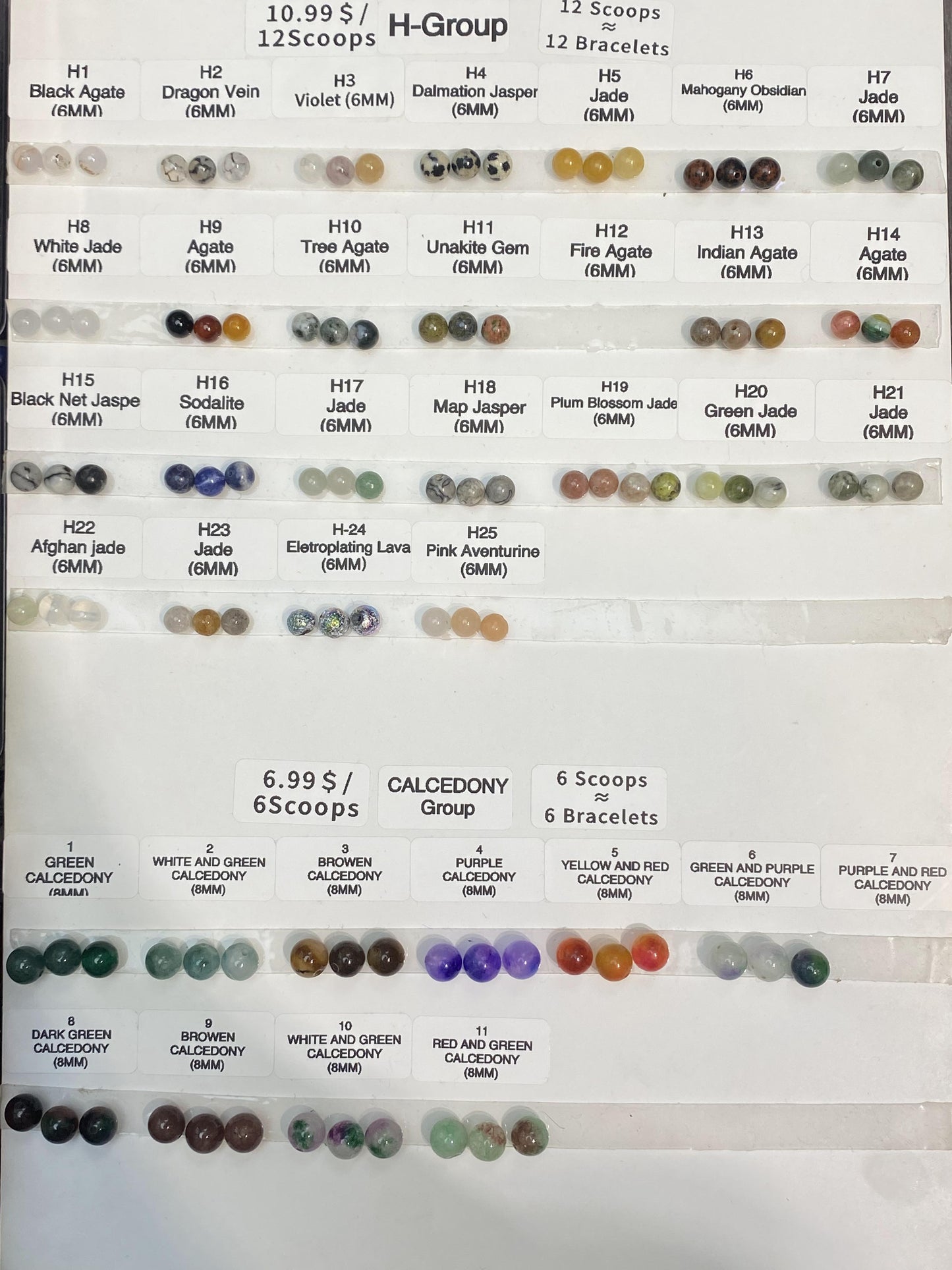 【6 Strands≈12 Bracelets】Crystal Beads DIY Bag H Group 【Every order will go with the free needle(Random pick)