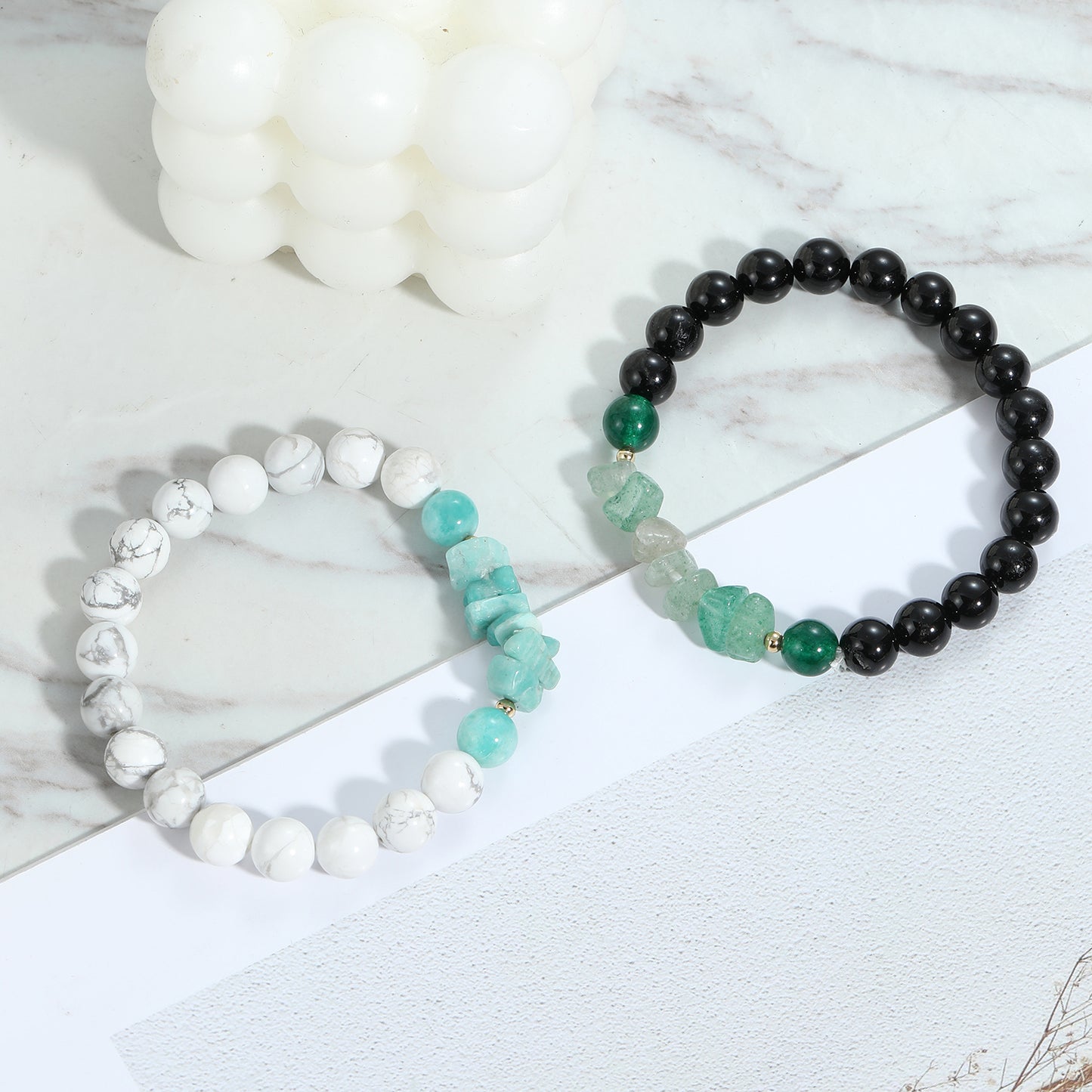 Multi-layer Natural Crystal Stone Beaded Bracelet Series 8mm