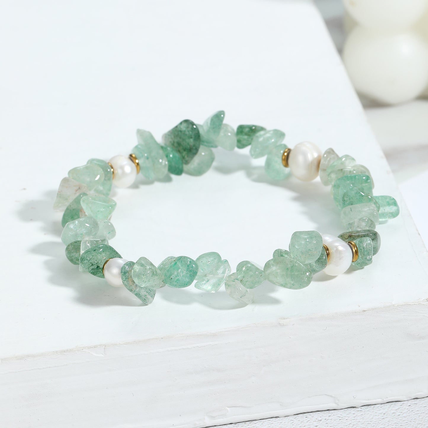1pc Natural Crystal Stone Beaded Bracelet Series
