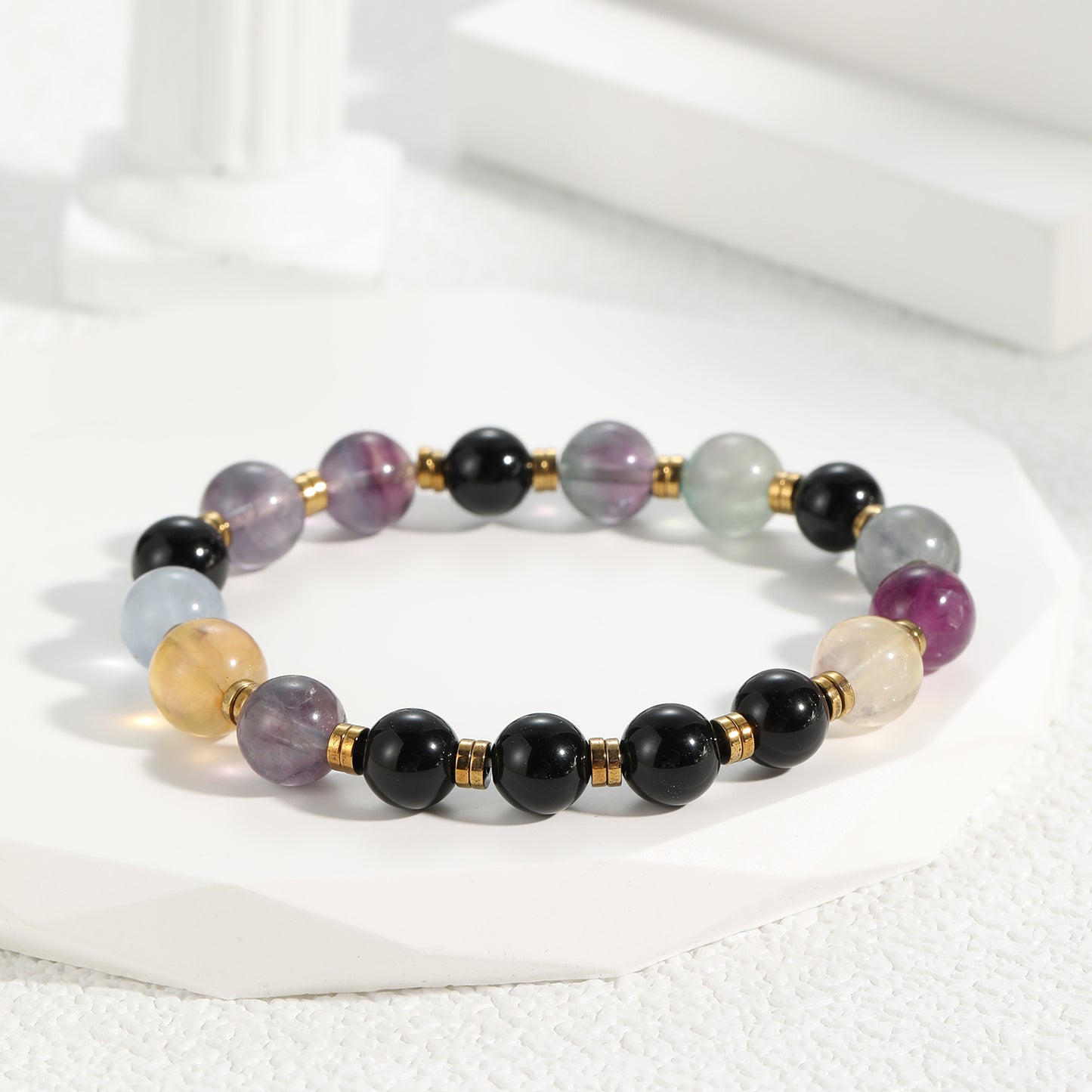 Natural Crystal Fluorite Bracelet Series