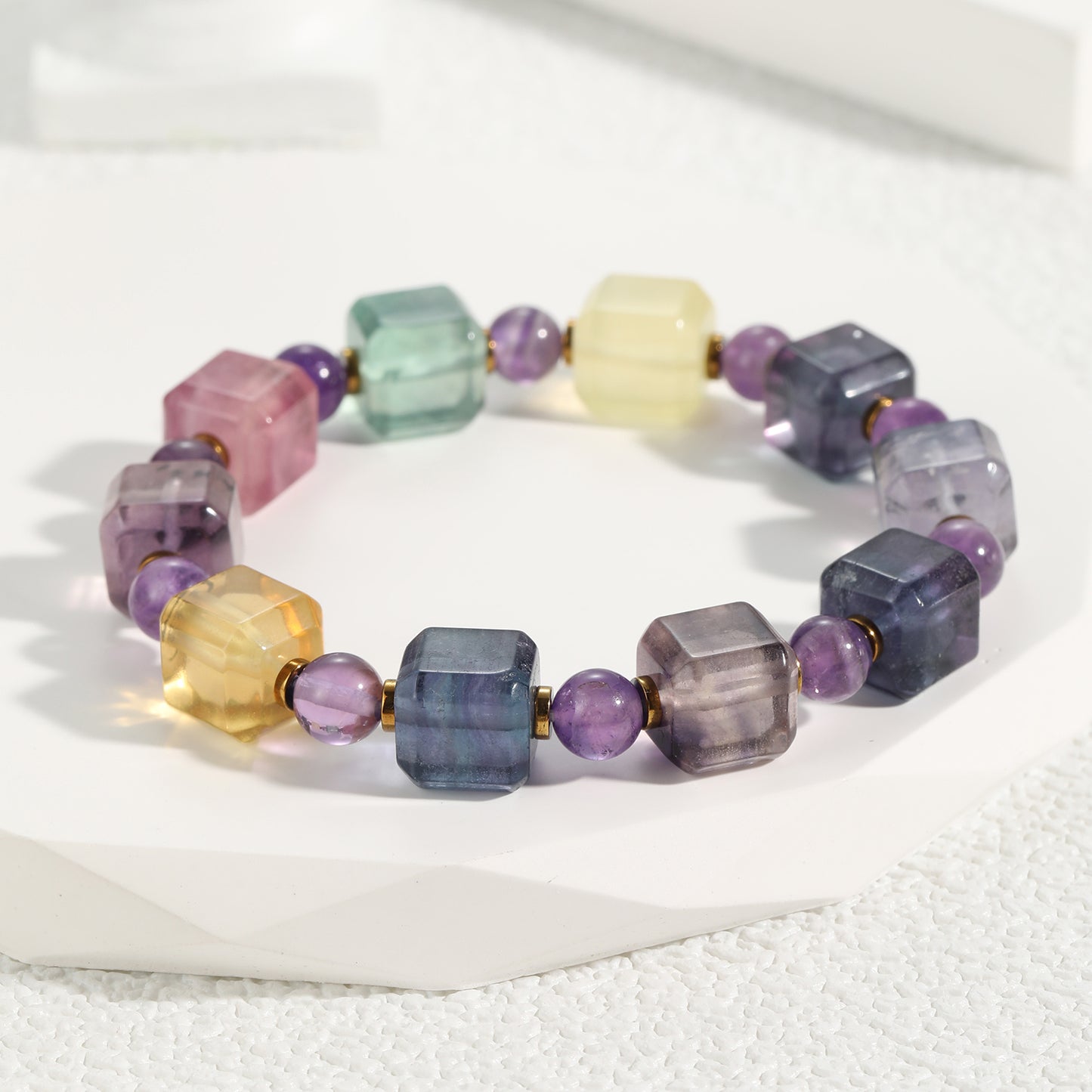 Natural Crystal Fluorite Bracelet Series