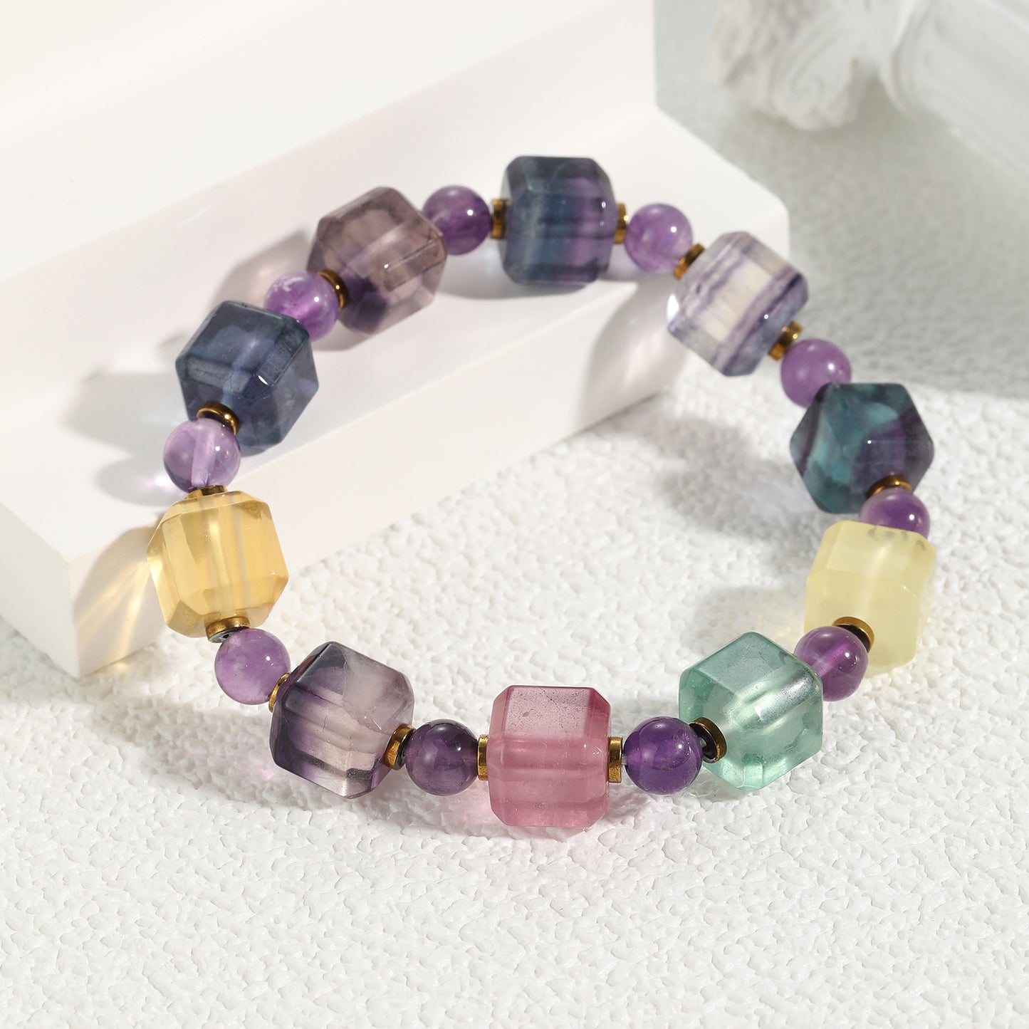 Natural Crystal Fluorite Bracelet Series
