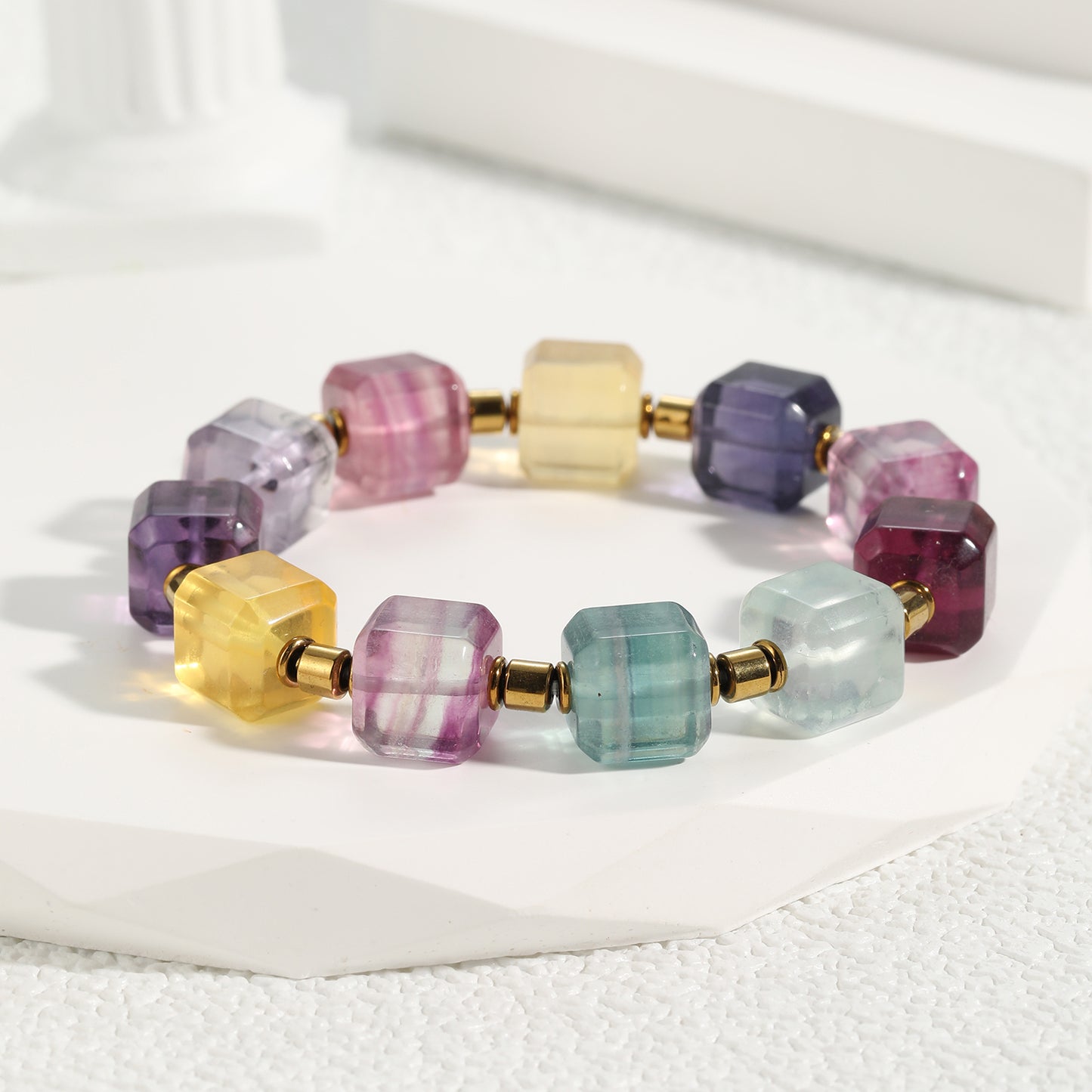 Natural Crystal Fluorite Bracelet Series