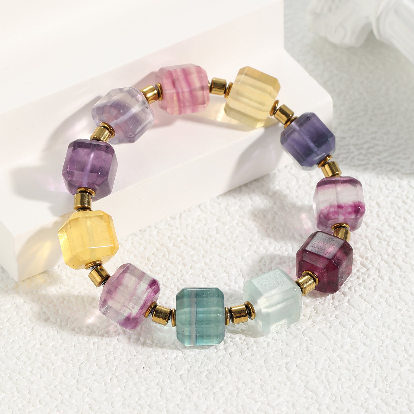 Natural Crystal Fluorite Bracelet Series