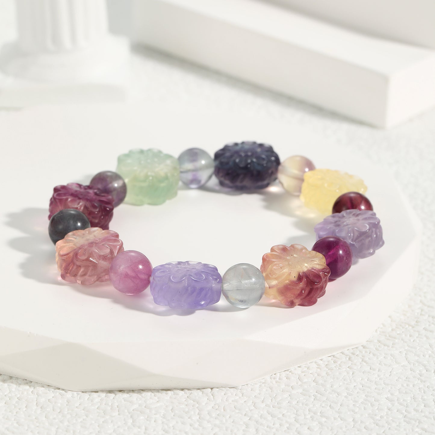 Natural Crystal Fluorite Bracelet Series
