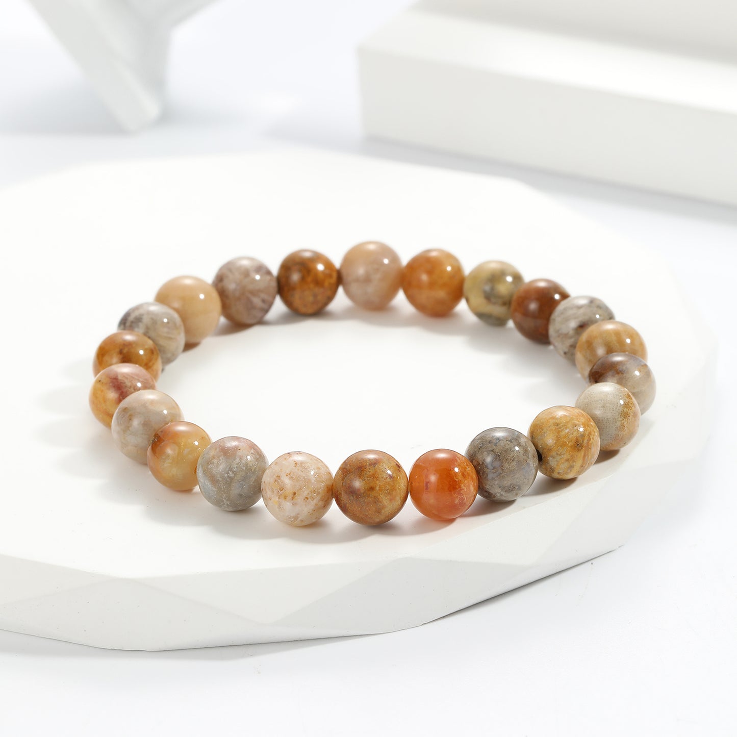 1pc/8mm Natural Crystal Beaded Bracelet Series