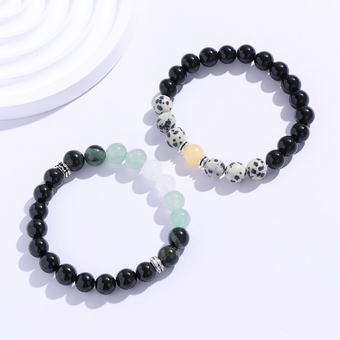 Multi-layer Natural Crystal Stone Beaded Bracelet Series 8mm