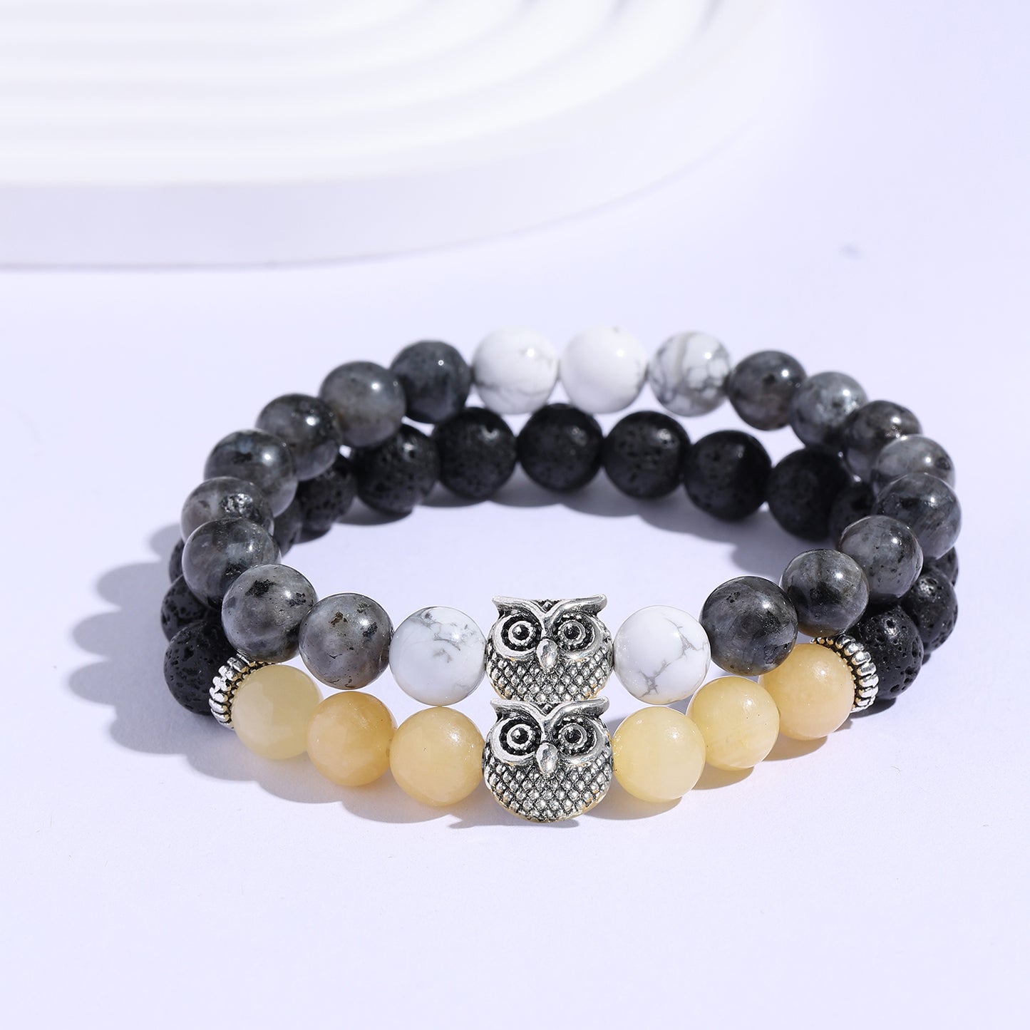 Multi-layer Natural Crystal Stone Beaded Bracelet Series 8mm