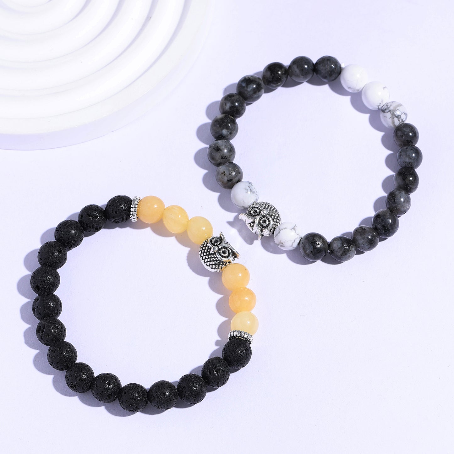 Multi-layer Natural Crystal Stone Beaded Bracelet Series 8mm