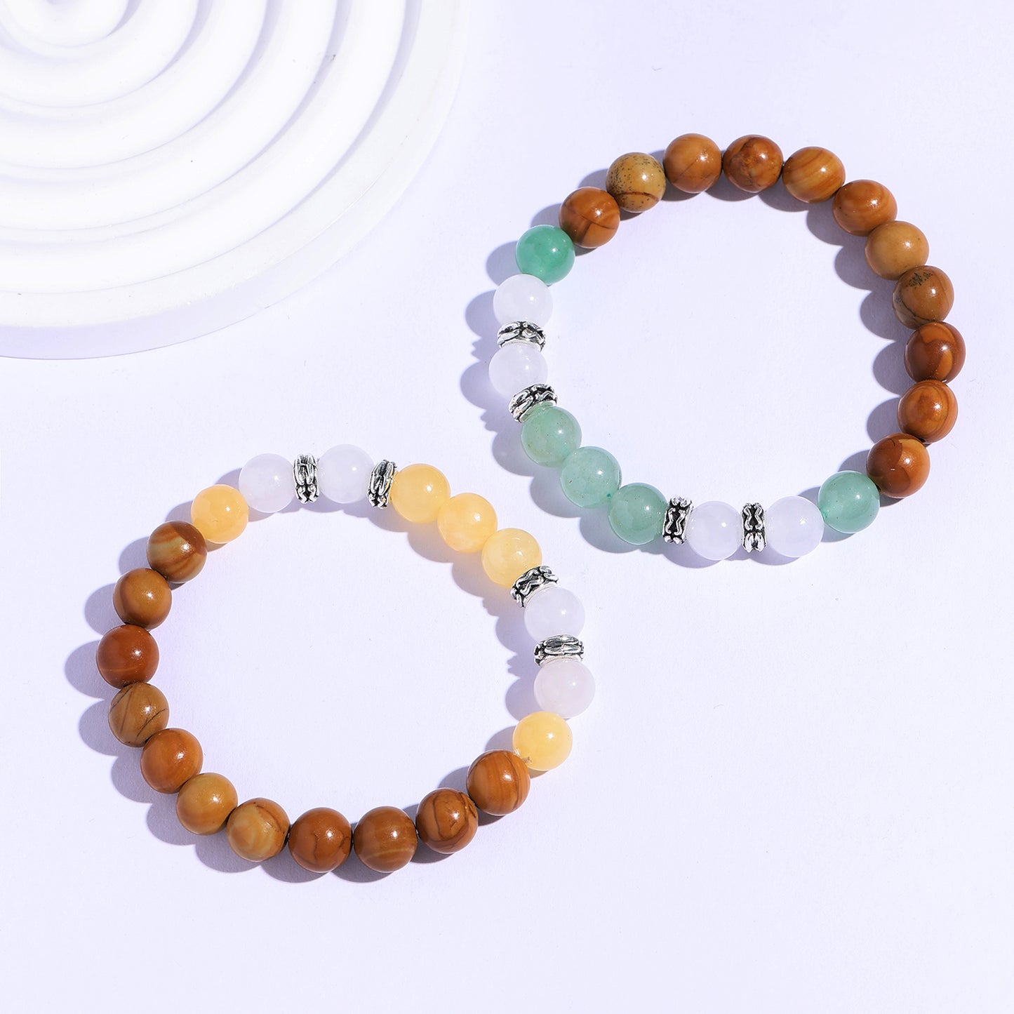 Multi-layer Natural Crystal Stone Beaded Bracelet Series 8mm