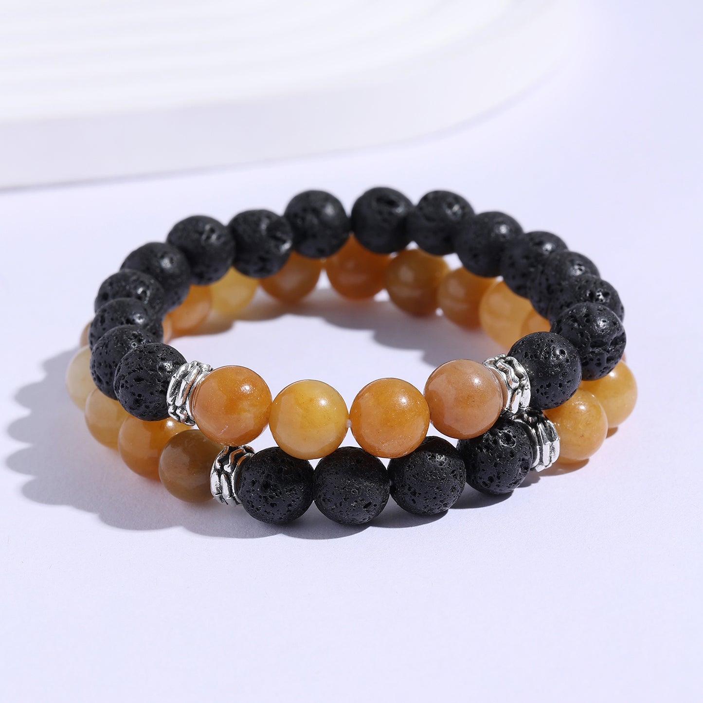 Multi-layer Natural Crystal Stone Beaded Bracelet Series 8mm