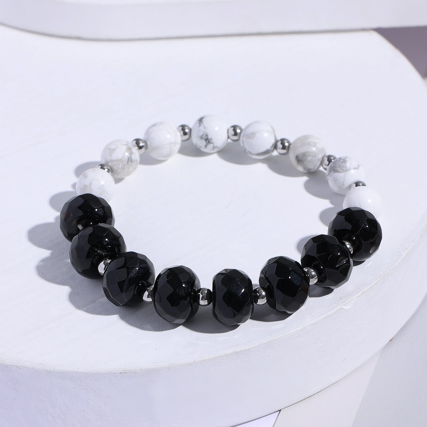 1pc Natural Crystal Stone Beaded Bracelet Series