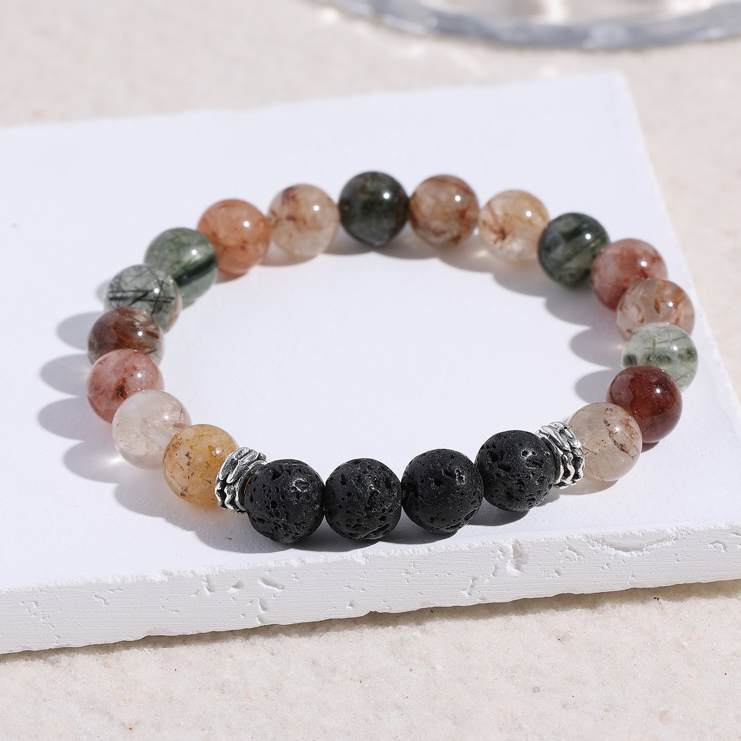 1pc Natural Crystal Stone Beaded Bracelet Series