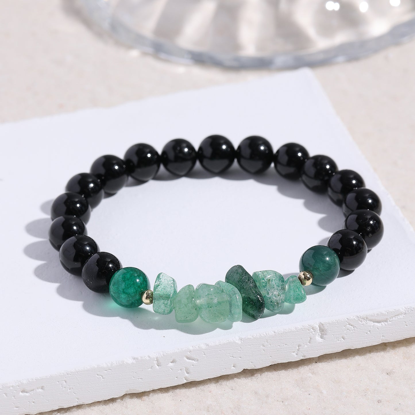 1pc Natural Crystal Stone Beaded Bracelet Series