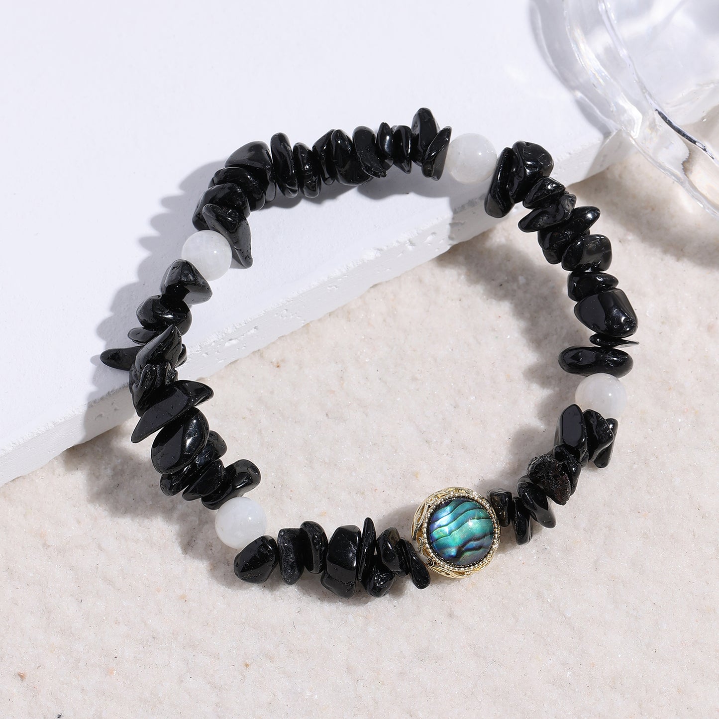 1pc Natural Crystal Stone Beaded Bracelet Series