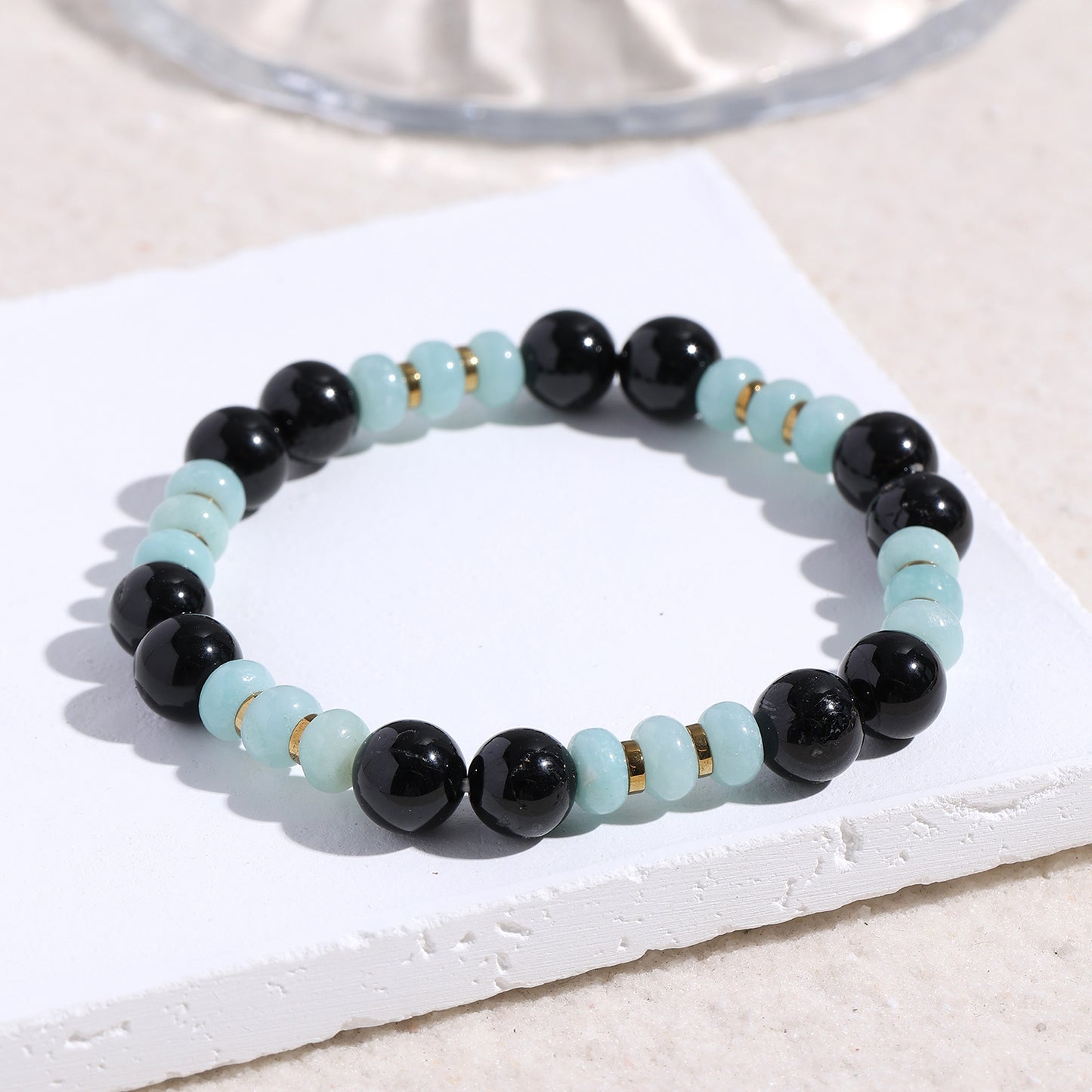 1pc Natural Crystal Stone Beaded Bracelet Series