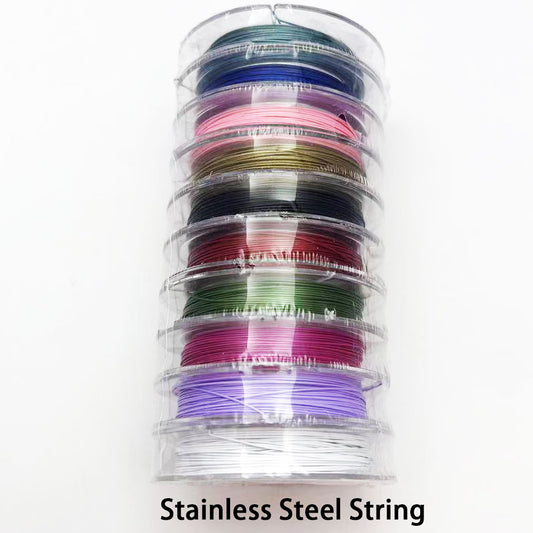 10 Roll/Big Roll 0.38 Wire String Cord or Necklace Making Jewelry DIY Craft（Per Color/10M）