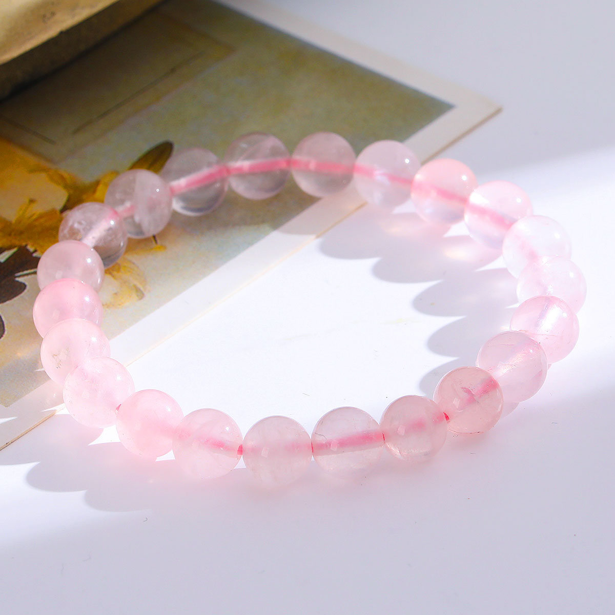 1pc/8mm Natural Crystal Beaded Bracelet Series