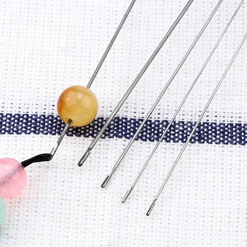 Professional long steel beading needle