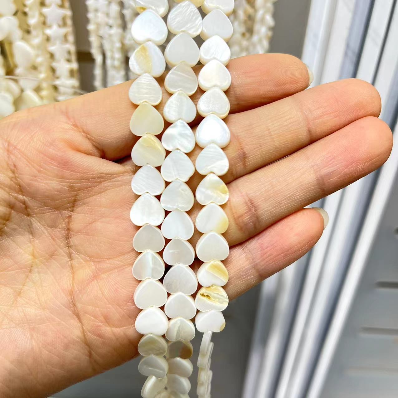 Natural Freshwater Pearl Heart Star Shell Beads Series