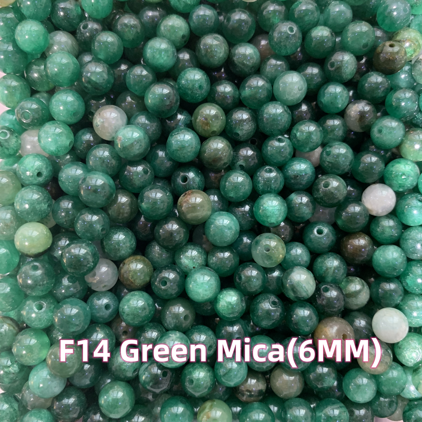 【1 Set=3 strands】Crystal 6MM Beads DIY Bag F Group 【Every order will go with the free needle(Random pick),string(Random pick)】