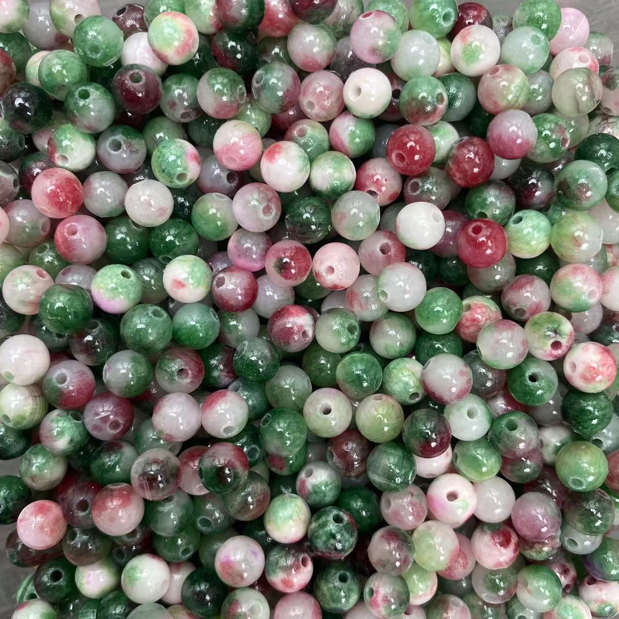 【6 Strands≈12 Bracelets】Crystal Beads DIY Bag 6MM Dyed Honey Calcite J Group 【Every order will go with the free needle(Random pick),string(Random pick)】【Every 10 bowl go with one free woodenboard(Random pick)】