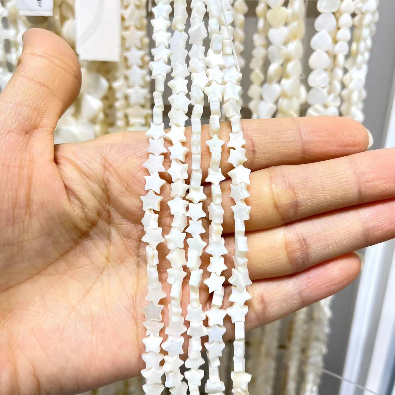 Natural Freshwater Pearl Heart Star Shell Beads Series