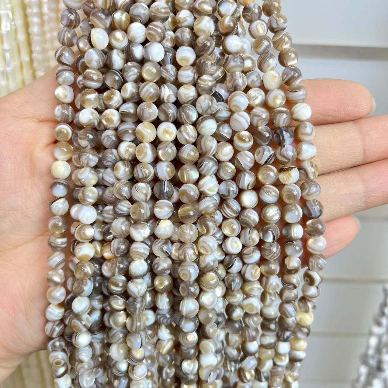 Natural Freshwater Shell Beads High Quality Loose Beads for Jewelry Making DIY Necklace Bracelet Anklet 15"-15.5" Strand