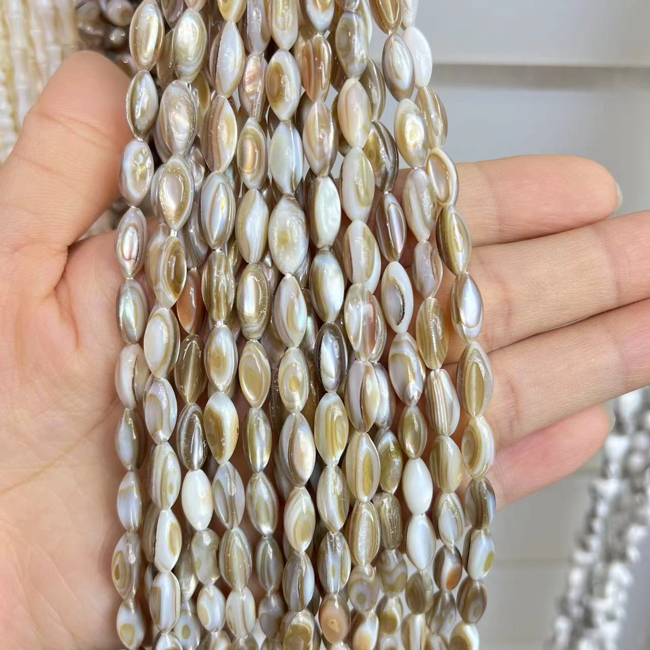 Natural Freshwater Shell Beads High Quality Loose Beads for Jewelry Making DIY Necklace Bracelet Anklet 15"-15.5" Strand