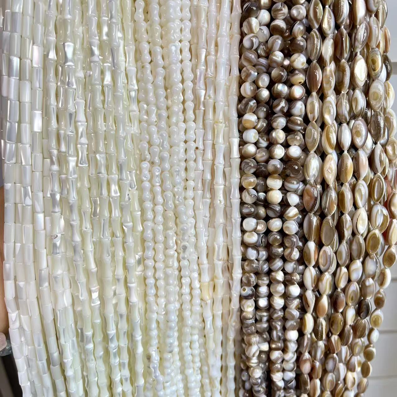 Natural Freshwater Shell Beads High Quality Loose Beads for Jewelry Making DIY Necklace Bracelet Anklet 15"-15.5" Strand
