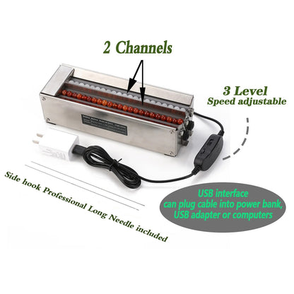 Handy Stainless Steel Beading Machine for Jewelry Making,USB connector,2 Channels,Speed Adjustable