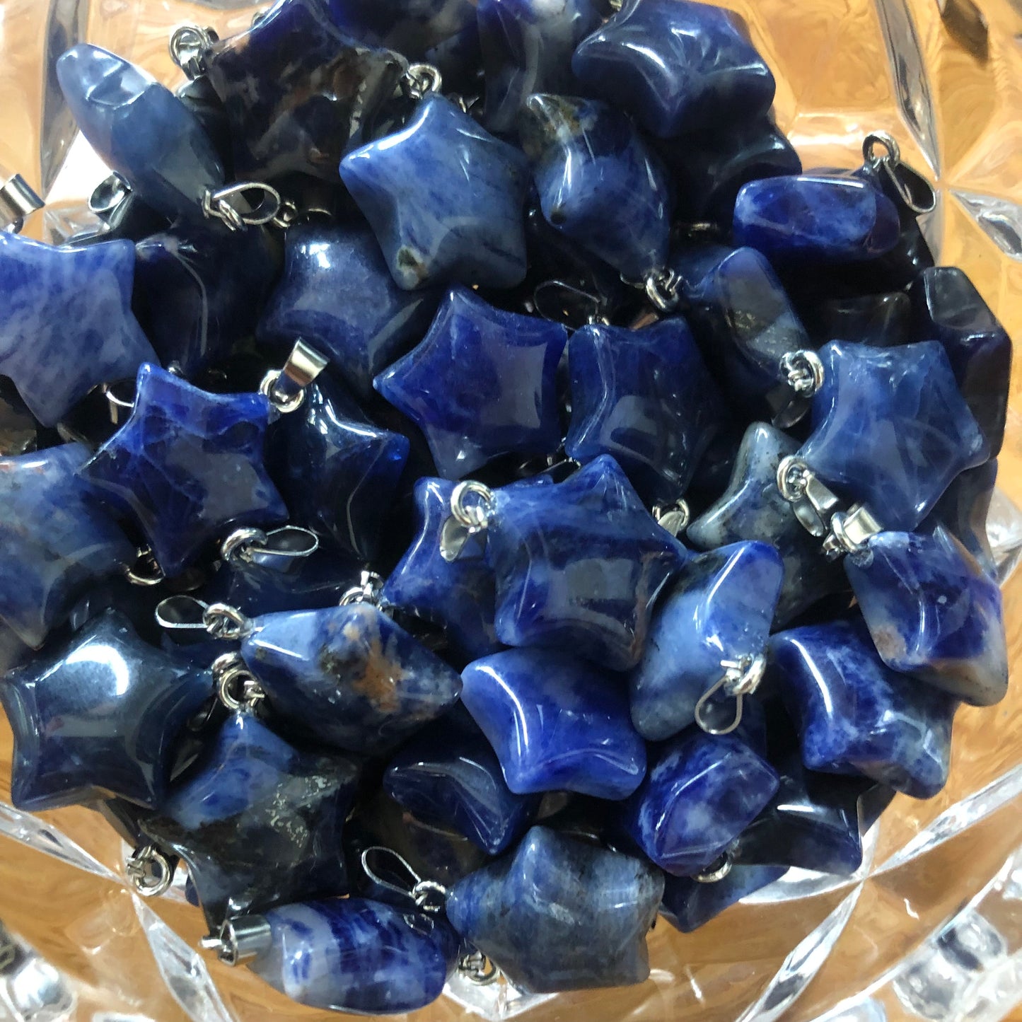 $2 Bulksale Star Shapes Natural Crystal Pendants