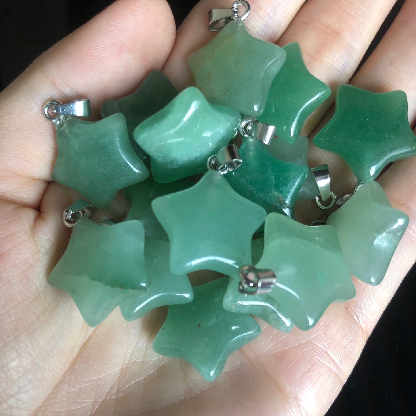 $2 Bulksale Star Shapes Natural Crystal Pendants