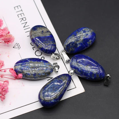 6Pcs Multiple Natural Raw Stone Crystal Irregular Pendants