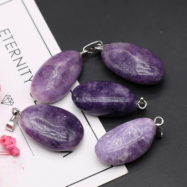 6Pcs Multiple Natural Raw Stone Crystal Irregular Pendants