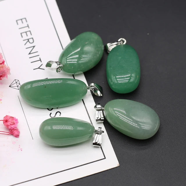 6Pcs Multiple Natural Raw Stone Crystal Irregular Pendants