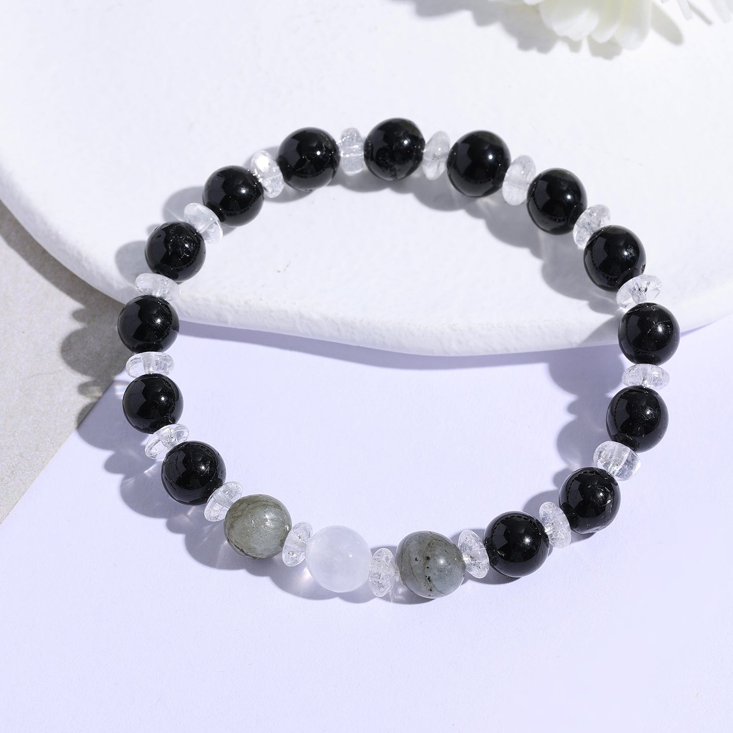 1pc Natural Crystal Stone Beaded Bracelet Series